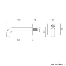 Minimo Wall Mount Bath Spout gallery detail image