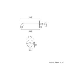 Oli 316 Wall Mount Spout 180mm gallery detail image