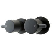 Round Shower Wall Taps Matte Black gallery detail image