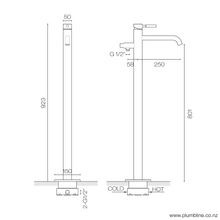 Swiss Floor Mount Bath Filler & Handshower gallery detail image