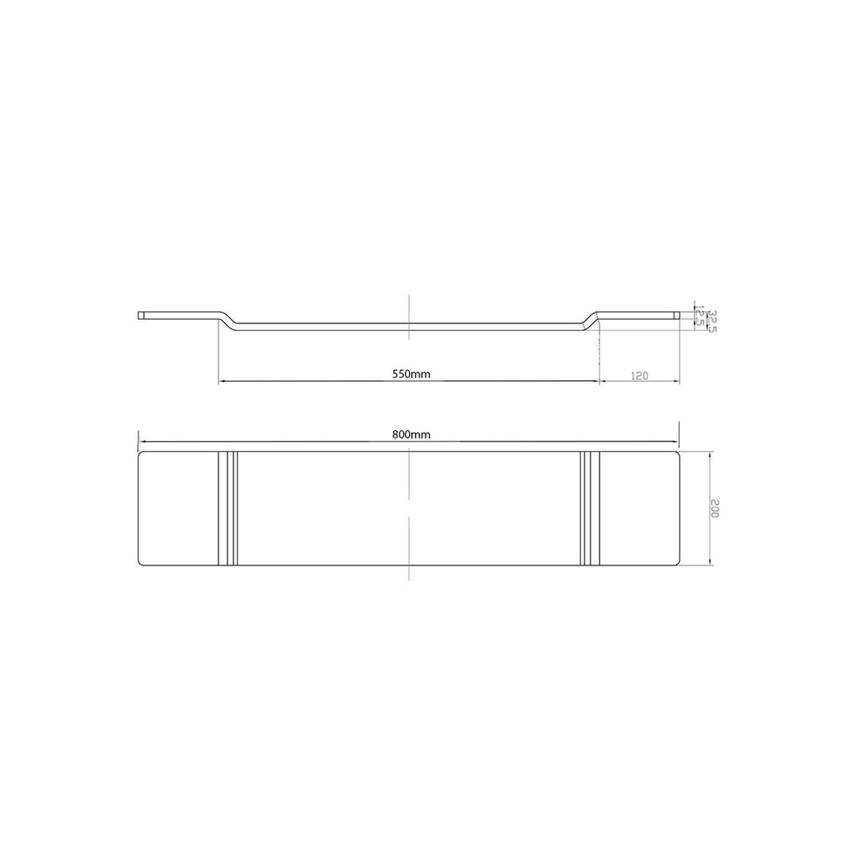 iStone 800mm Bath Tray Matte White gallery detail image