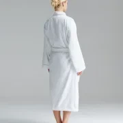 Cotton Velour Bathrobes with Piping gallery detail image