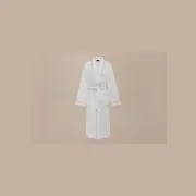 Cotton Velour Bathrobes with Piping gallery detail image