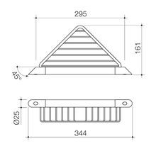 Opal Support Corner Shower Rail with Basket gallery detail image