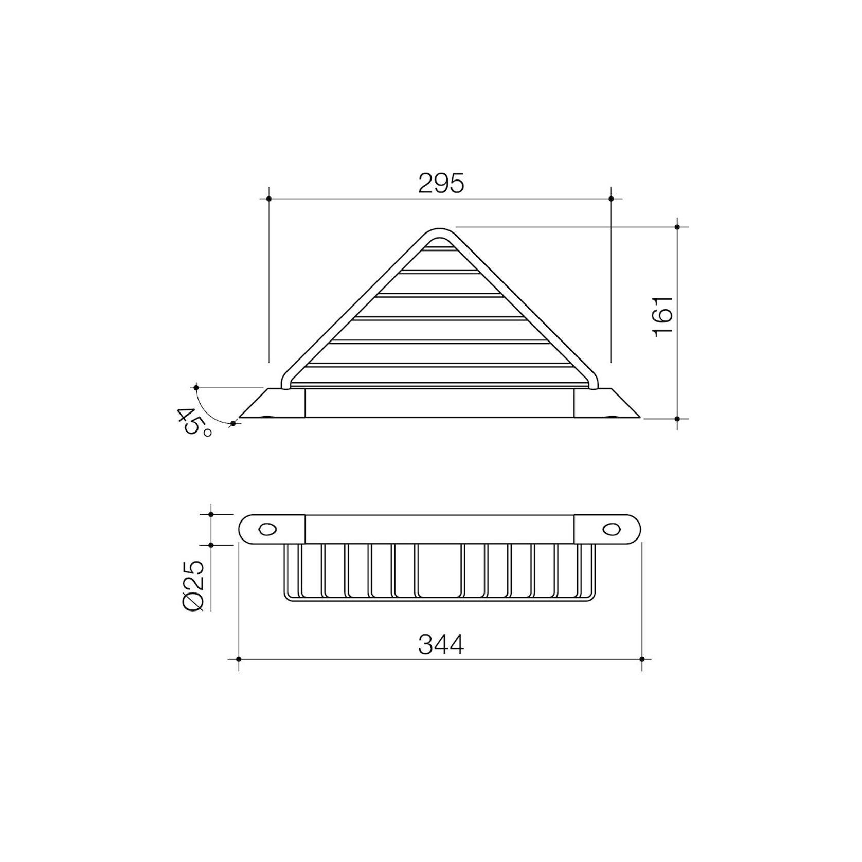 Opal Support Corner Shower Rail with Basket gallery detail image