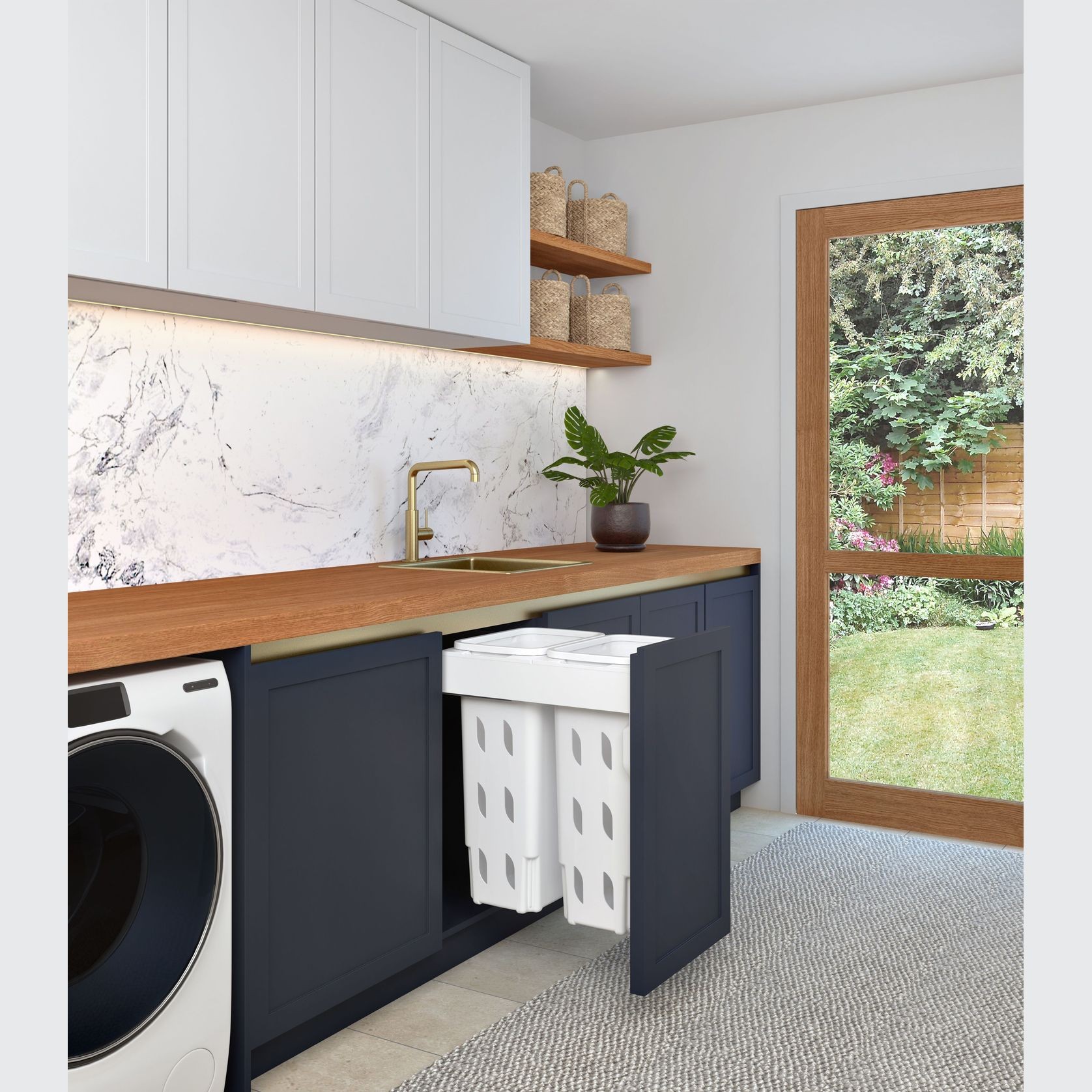 Concelo 2 x 35L Laundry Hampers gallery detail image