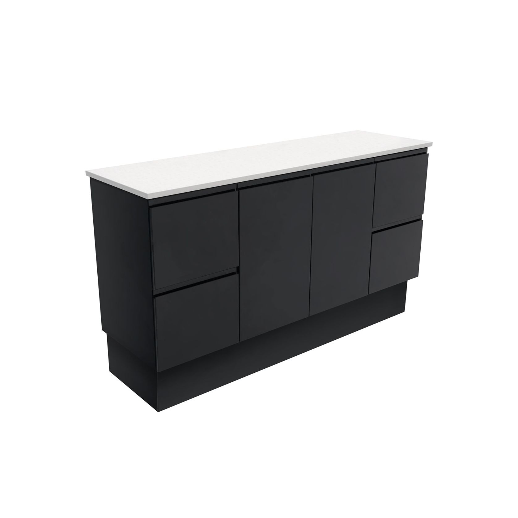 Fingerpull Satin Black Cabinets gallery detail image