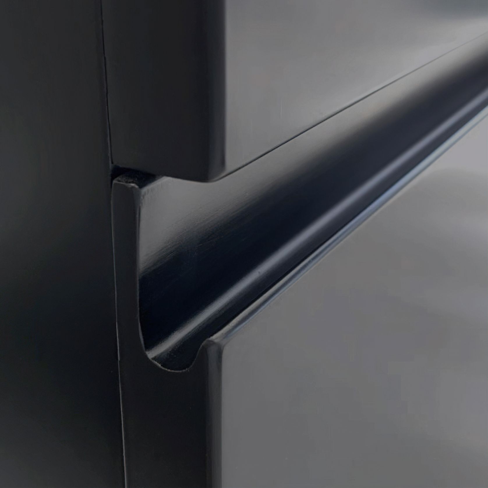 Fingerpull Satin Black Cabinets gallery detail image