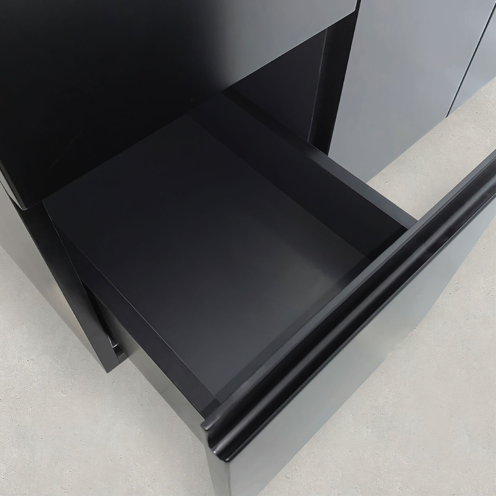 Fingerpull Satin Black Cabinets gallery detail image