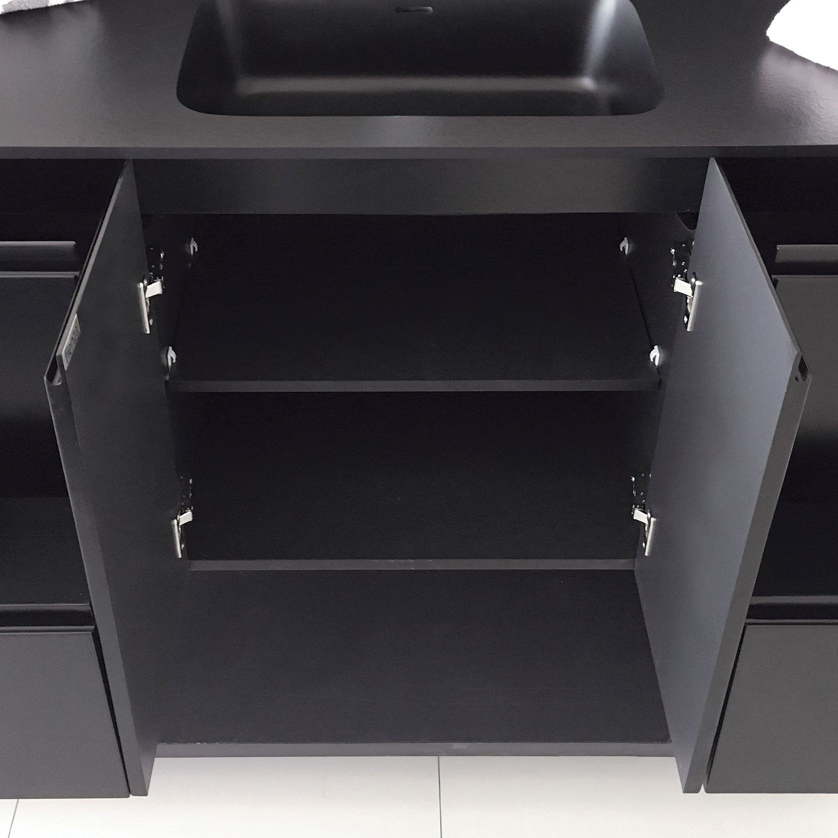 Fingerpull Satin Black Cabinets gallery detail image