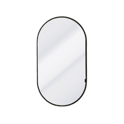 Kzoao 500mm Oval Mirror Cabinet Satin Black gallery detail image