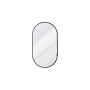 Kzoao 500mm Oval Mirror Cabinet Satin Black gallery detail image