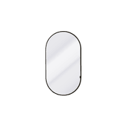 Kzoao 500mm Oval Mirror Cabinet Satin Black gallery detail image