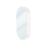 Kzoao 500mm Oval Mirror Cabinet Satin White gallery detail image