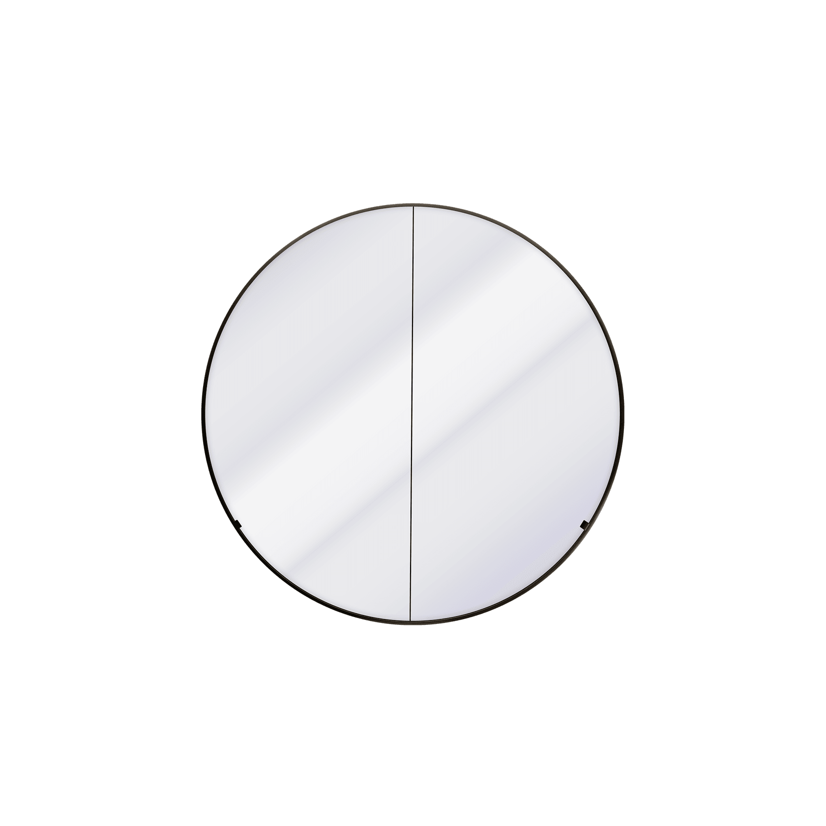 Kzoao 900mm Round Mirror Cabinet Satin Black gallery detail image