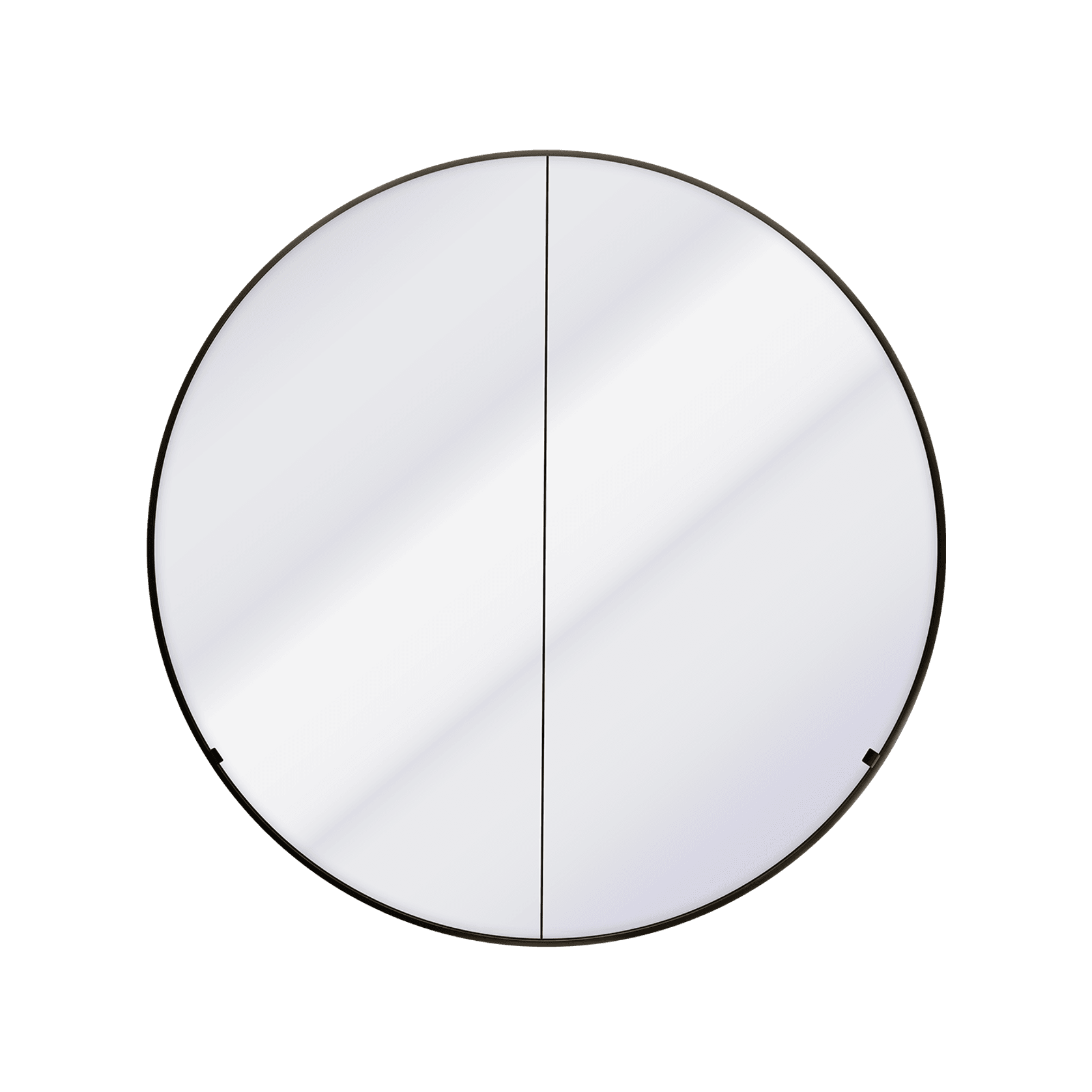 Kzoao 900mm Round Mirror Cabinet Satin Black gallery detail image