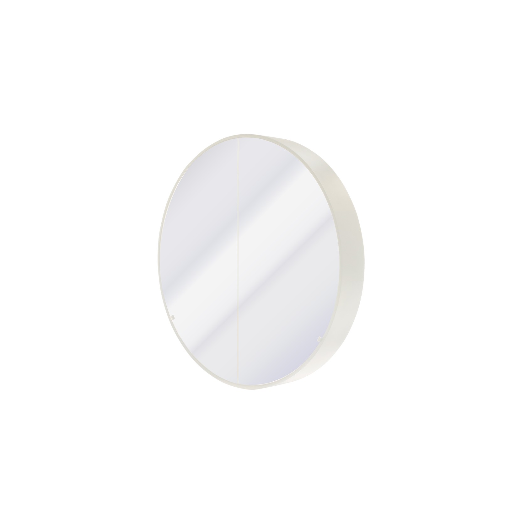 Kzoao 900mm Round Mirror Cabinet Satin White gallery detail image
