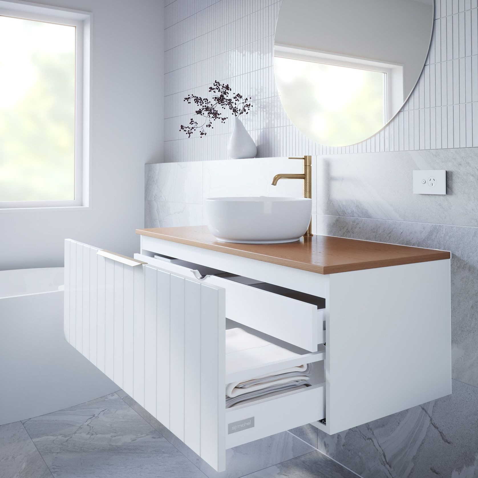 Savoy 50 Vanity with Benchtop gallery detail image