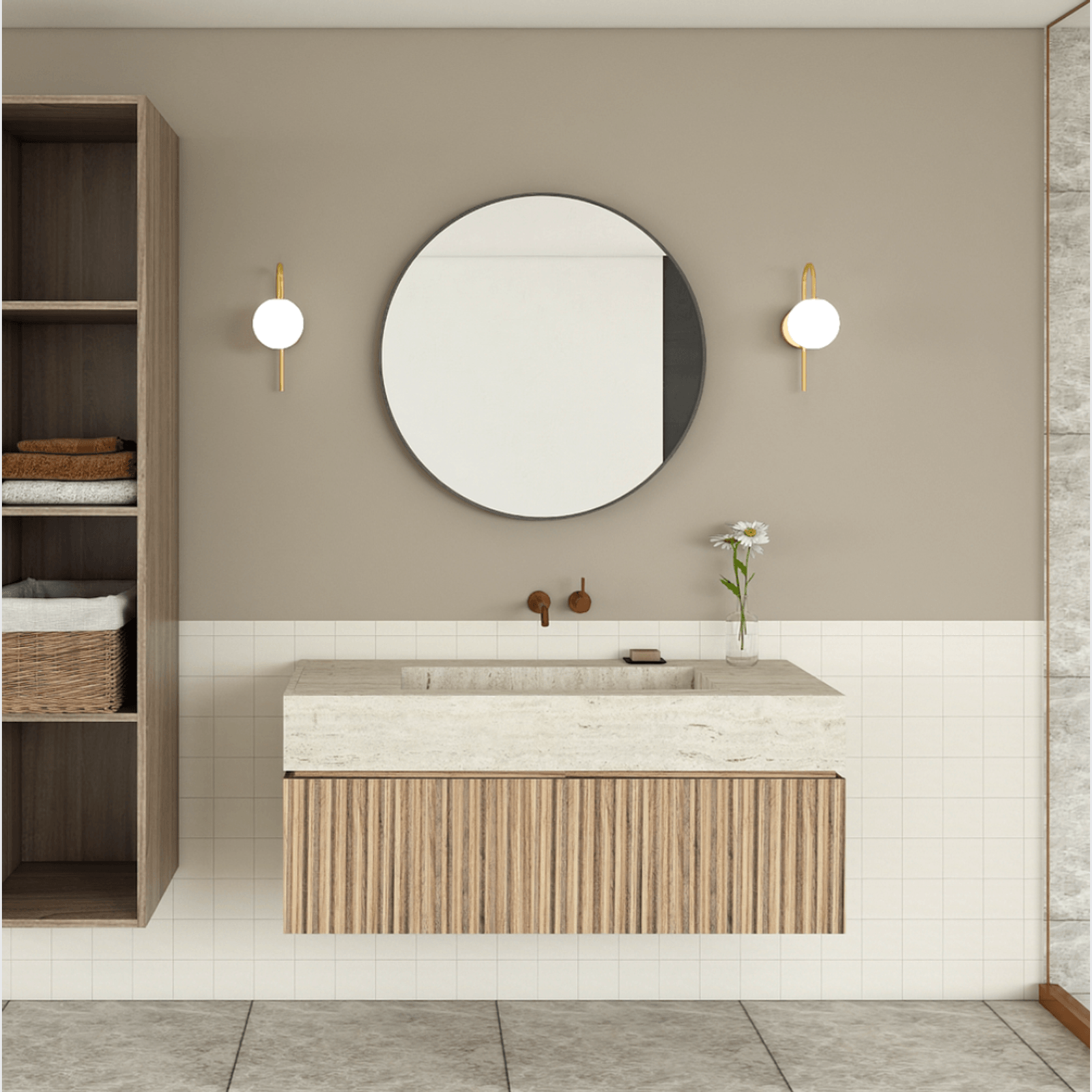 TERRA Vanity | Wall Hung Single Drawer W910/1210mm gallery detail image
