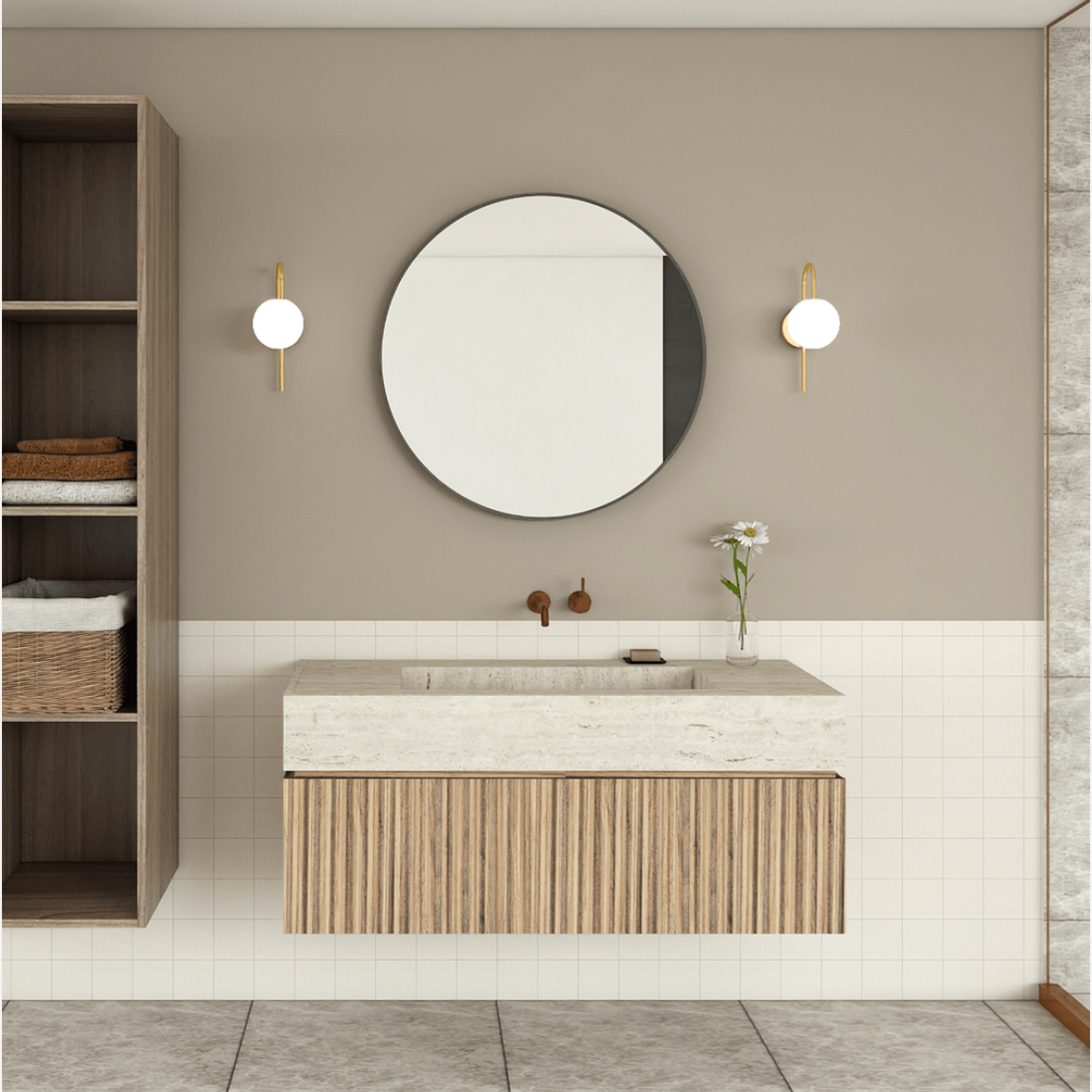 TERRA Vanity | Wall Hung Single Drawer W910/1210mm gallery detail image