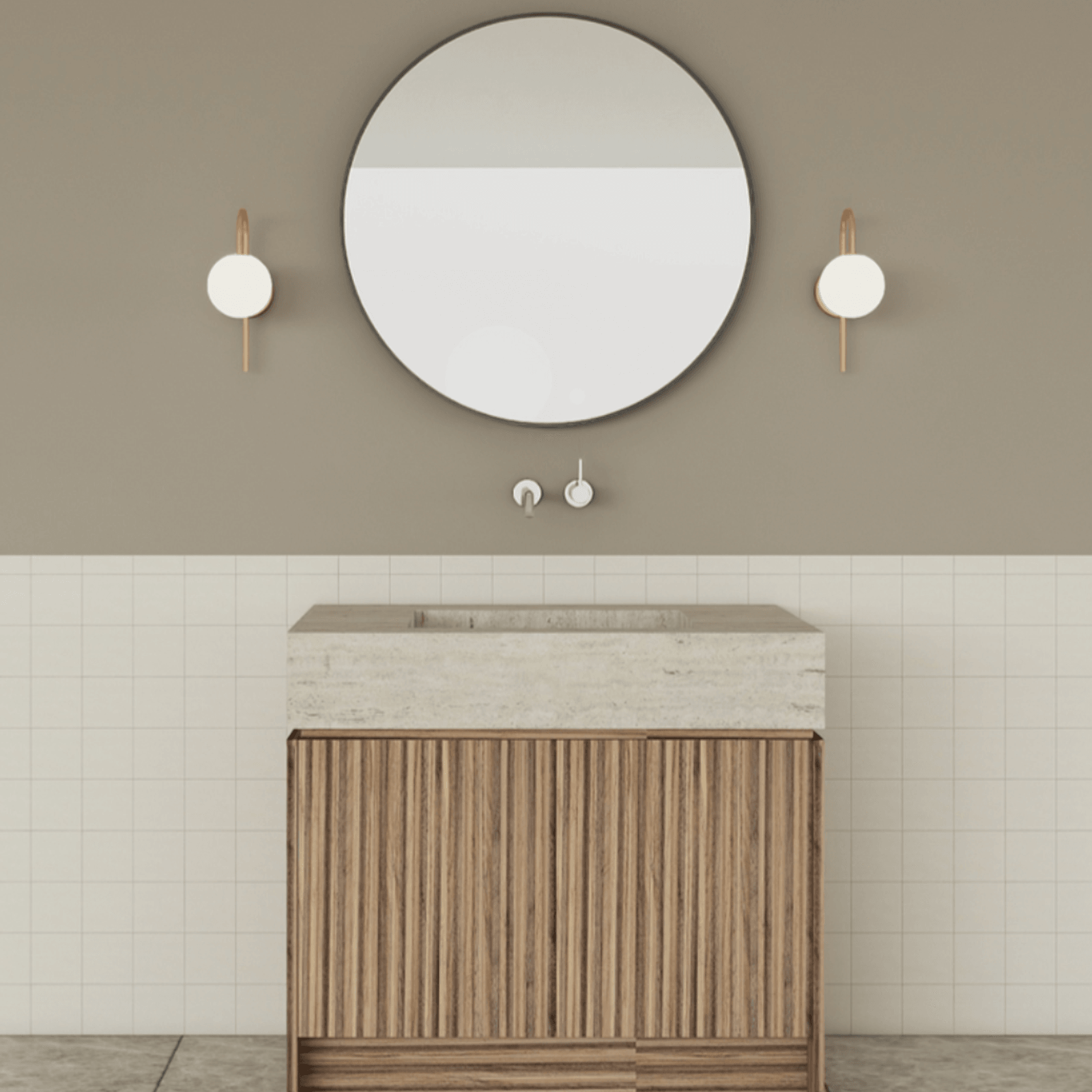 TERRA Vanity | Floor-standing with doors W910mm gallery detail image