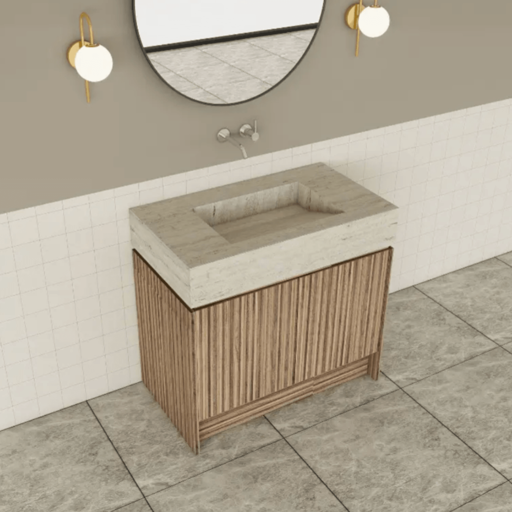 TERRA Vanity | Floor-standing with doors W910mm gallery detail image