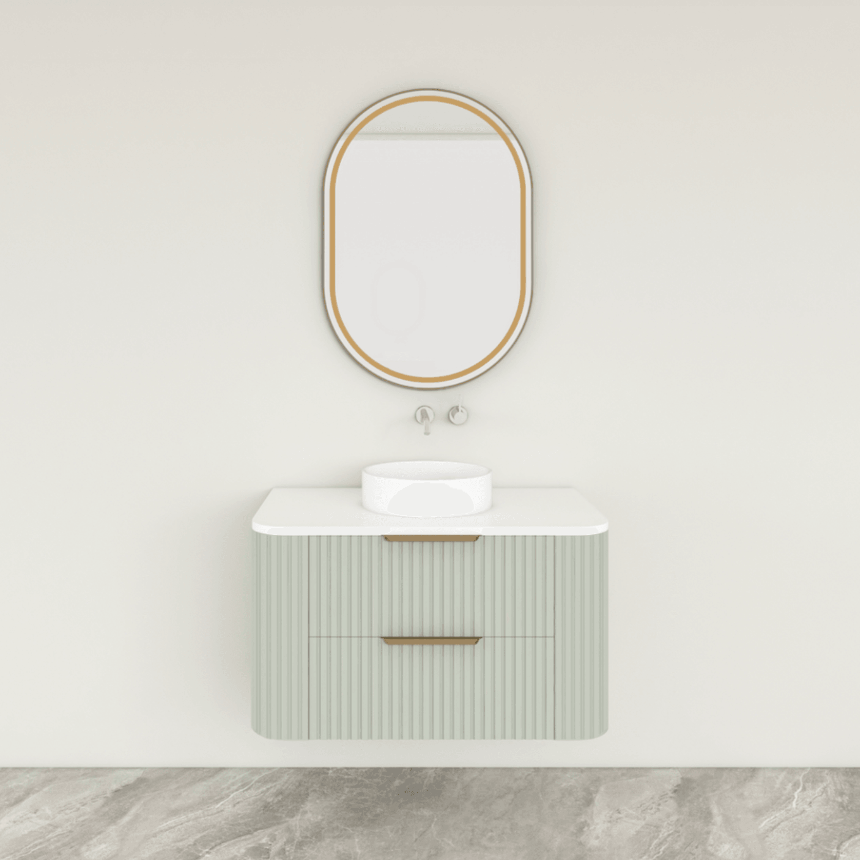 ESTATE 90 Vanity | Wall Hung Double Drawer W900-1200mm gallery detail image