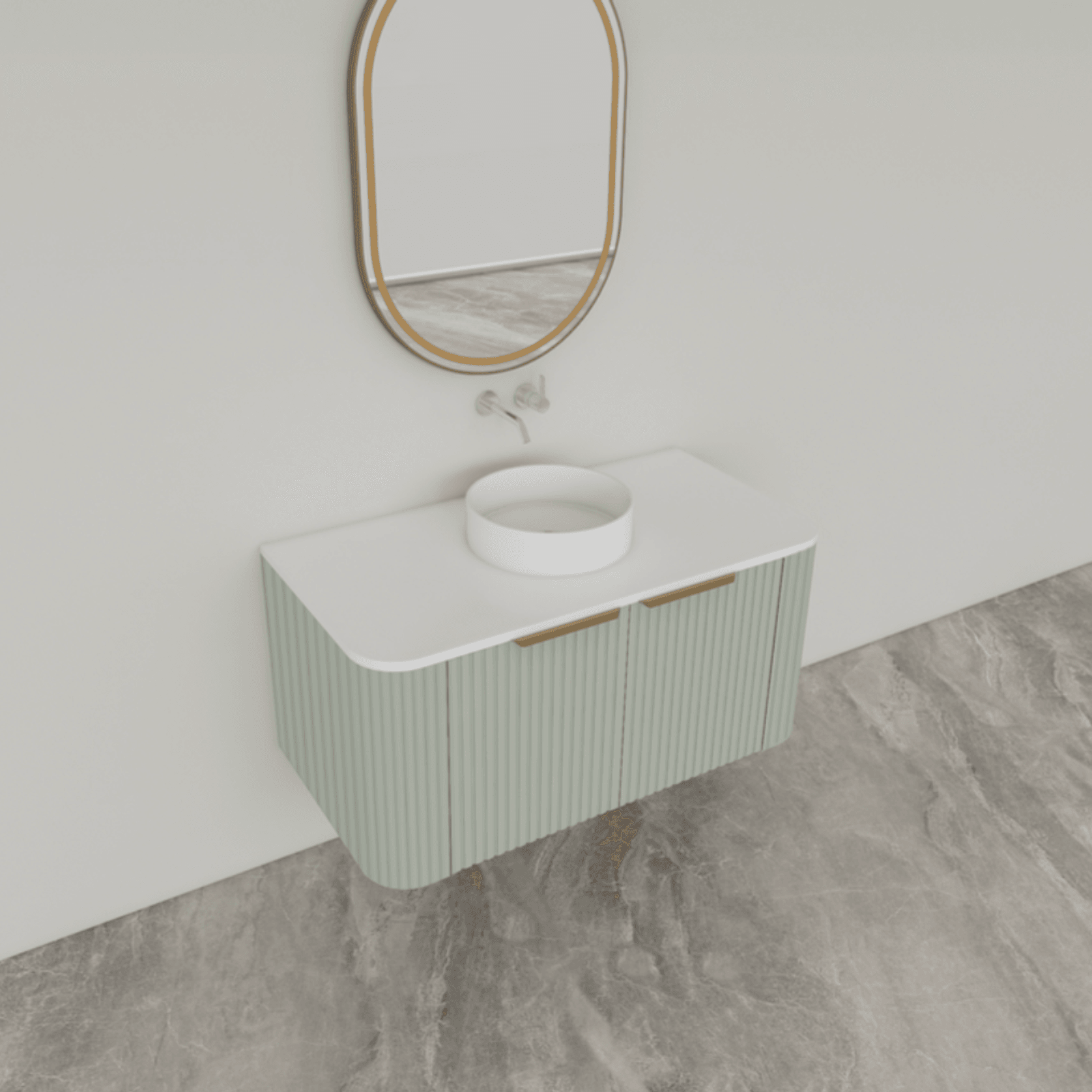 ESTATE 90 Vanity | Wall-hung with doors W1100-1300mm gallery detail image