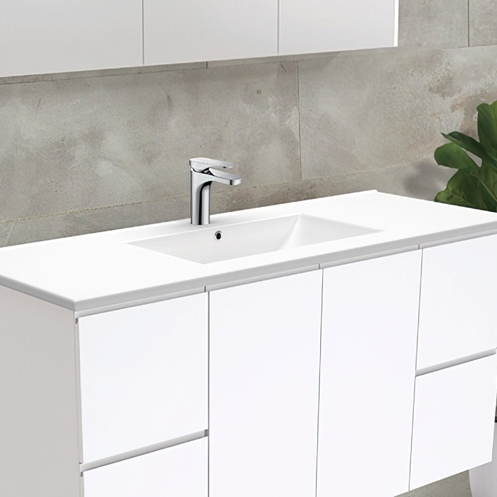 Fingerpull Gloss White Cabinets gallery detail image