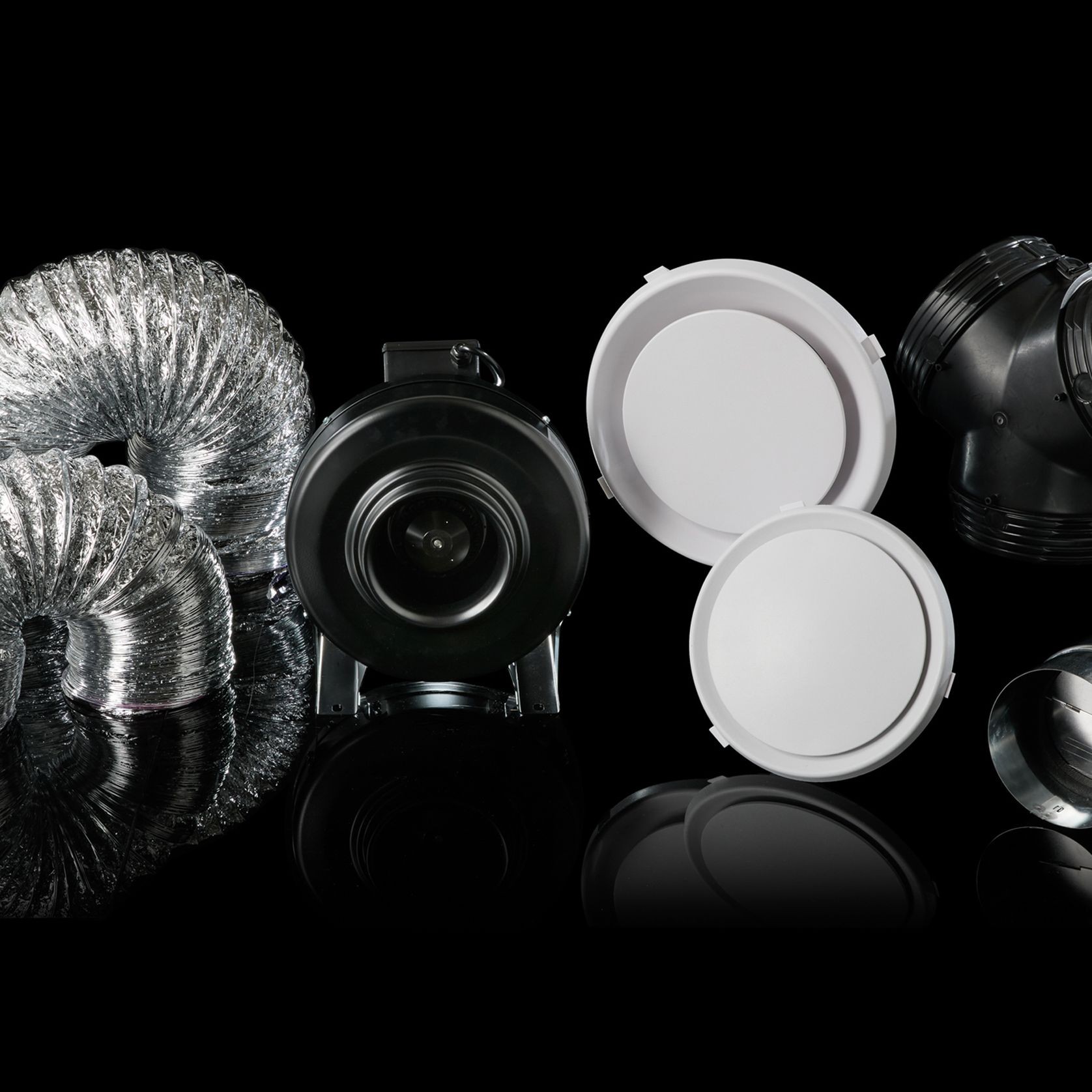 Inline Silent Exhaust Fan Bundle for 2 Rooms - BL502 gallery detail image