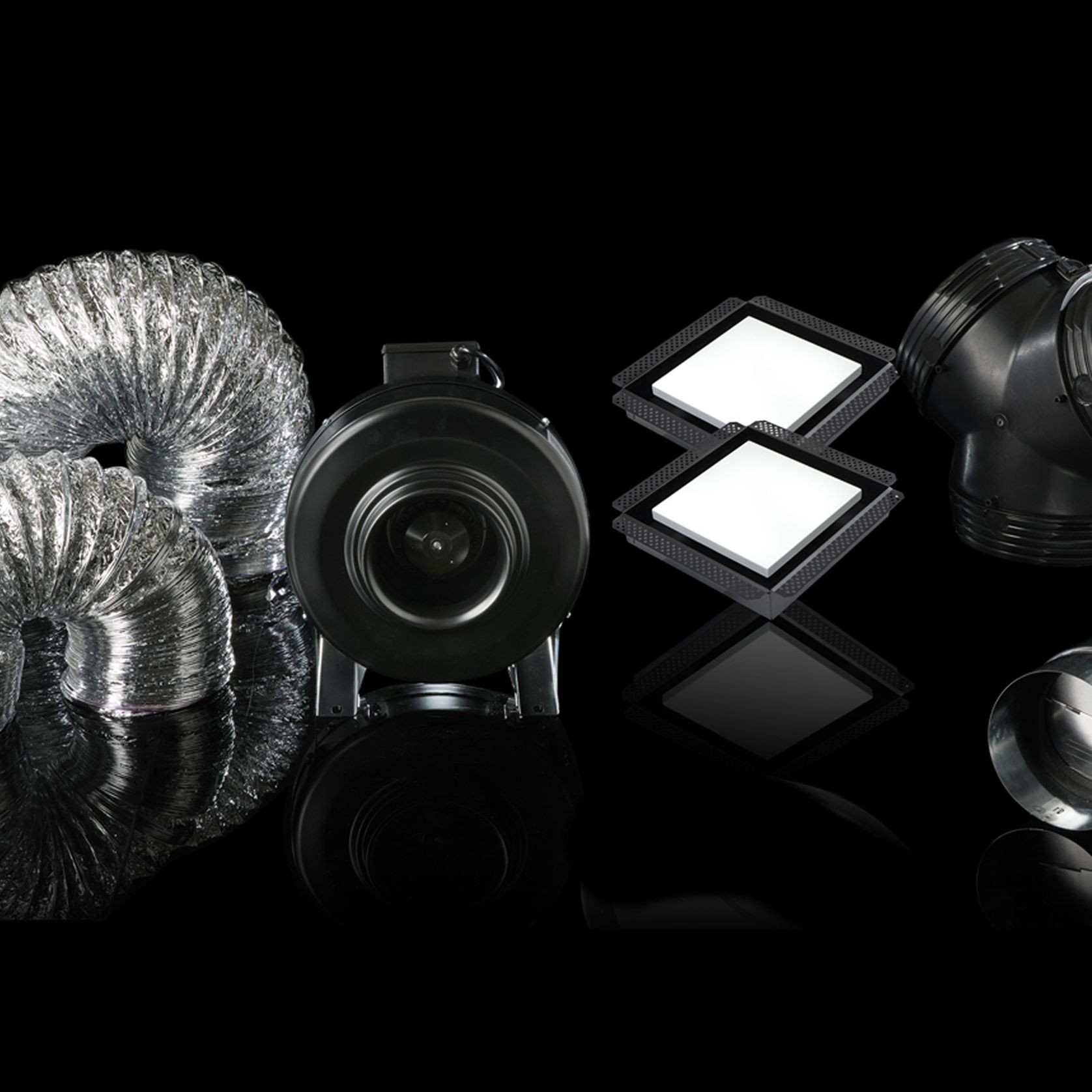 Inline Silent Exhaust Fan Bundle for 2 Rooms - BLB702 gallery detail image