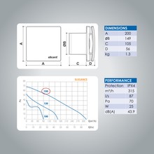 ELEGANCE Bathroom Extraction Fan gallery detail image