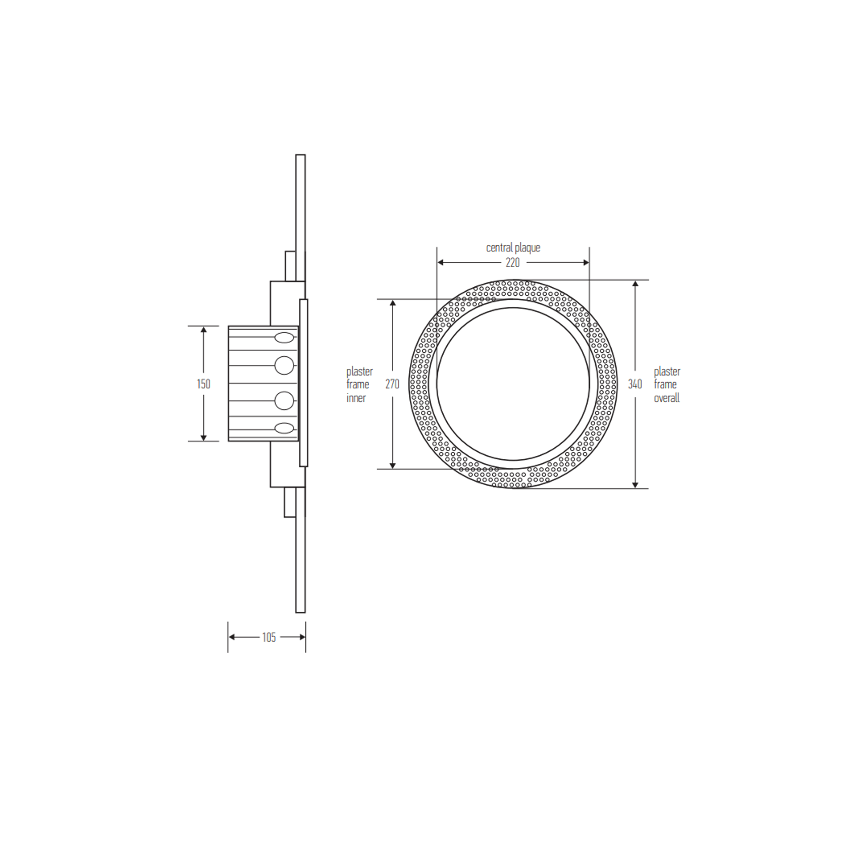 HB1040 Round Frameless Extraction Grill gallery detail image