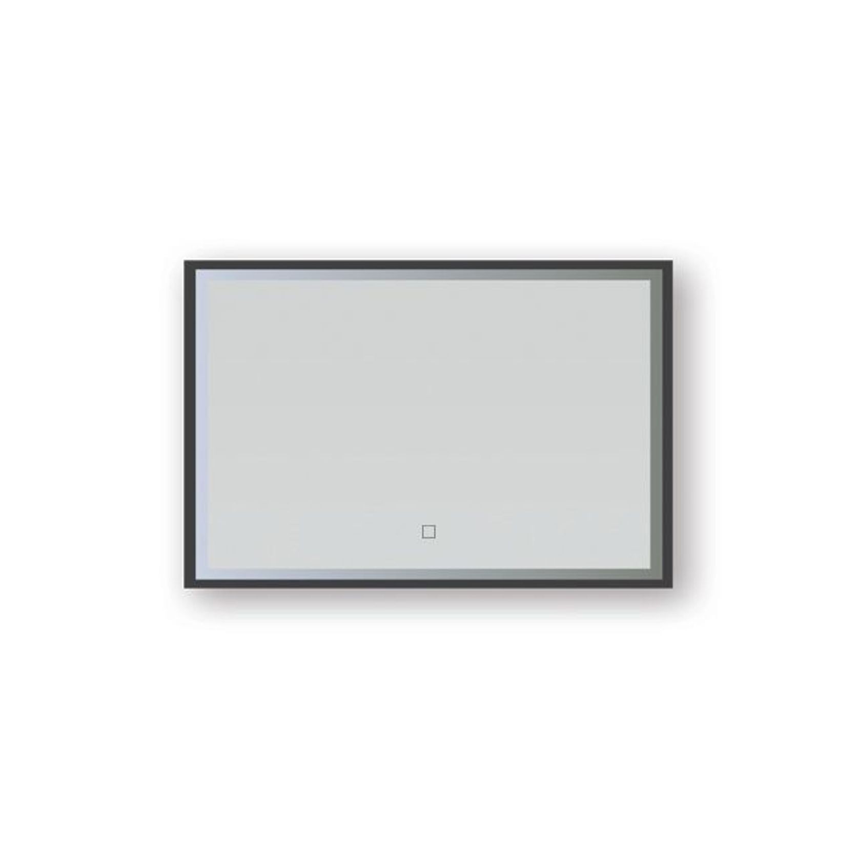 Broadway Rectangular Black Frame LED Mirror gallery detail image