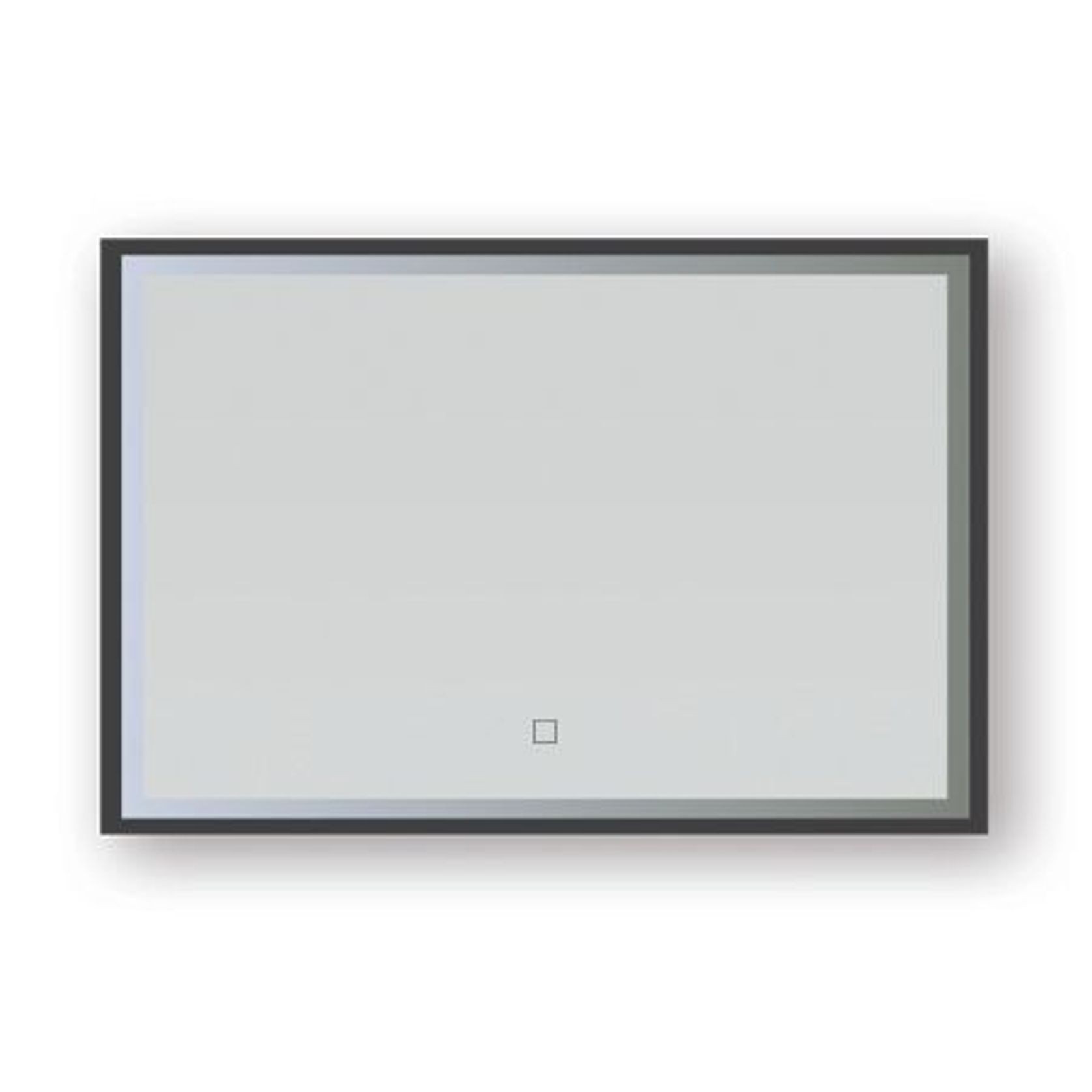 Broadway Rectangular Black Frame LED Mirror gallery detail image