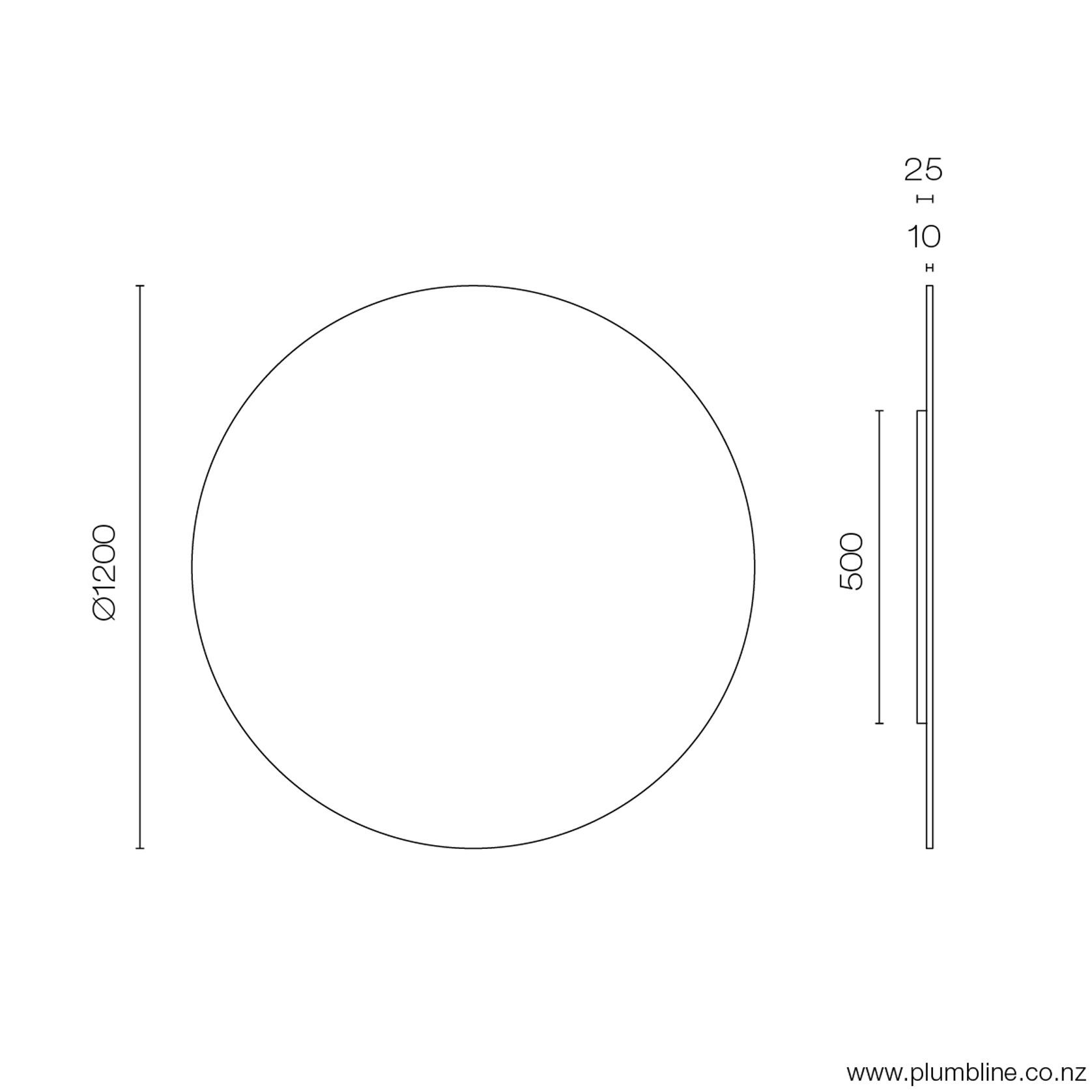 Frame 600 Round Mirror Black gallery detail image