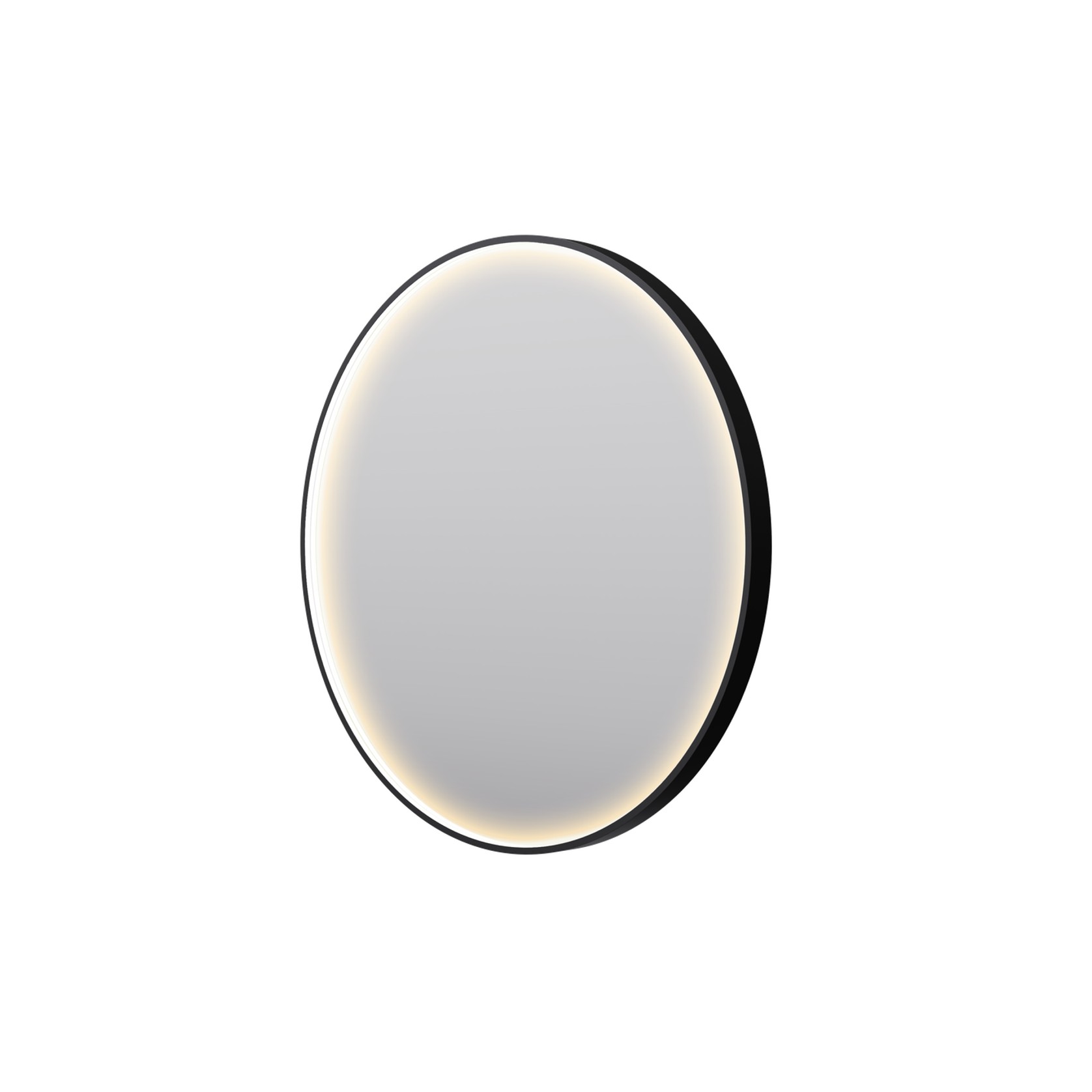 Eclipse Circle Black LED Framed Mirror with Demister gallery detail image