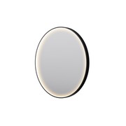 Eclipse Circle Black LED Framed Mirror with Demister gallery detail image
