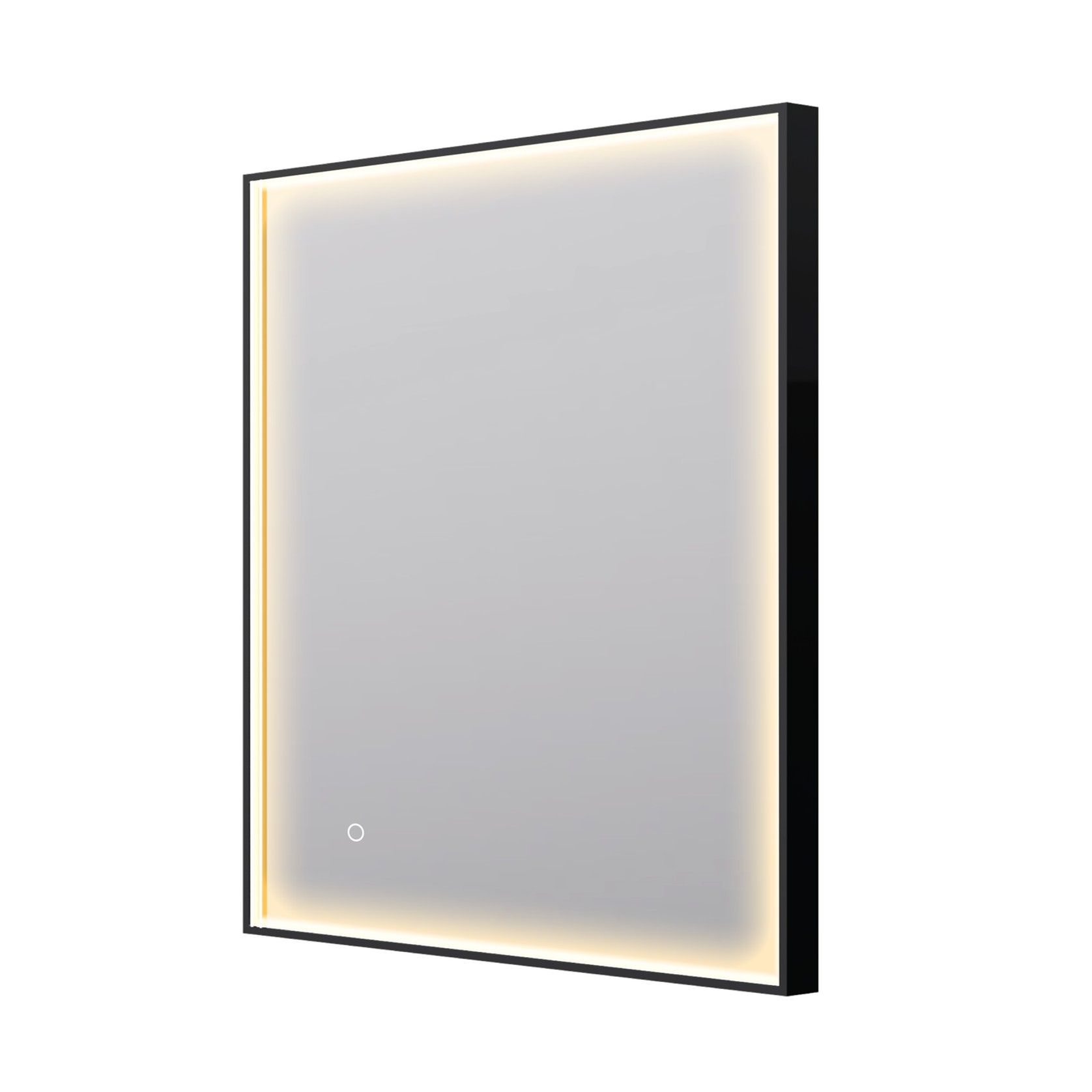 Eclipse Rectangle Black LED Framed Mirror with Demister gallery detail image
