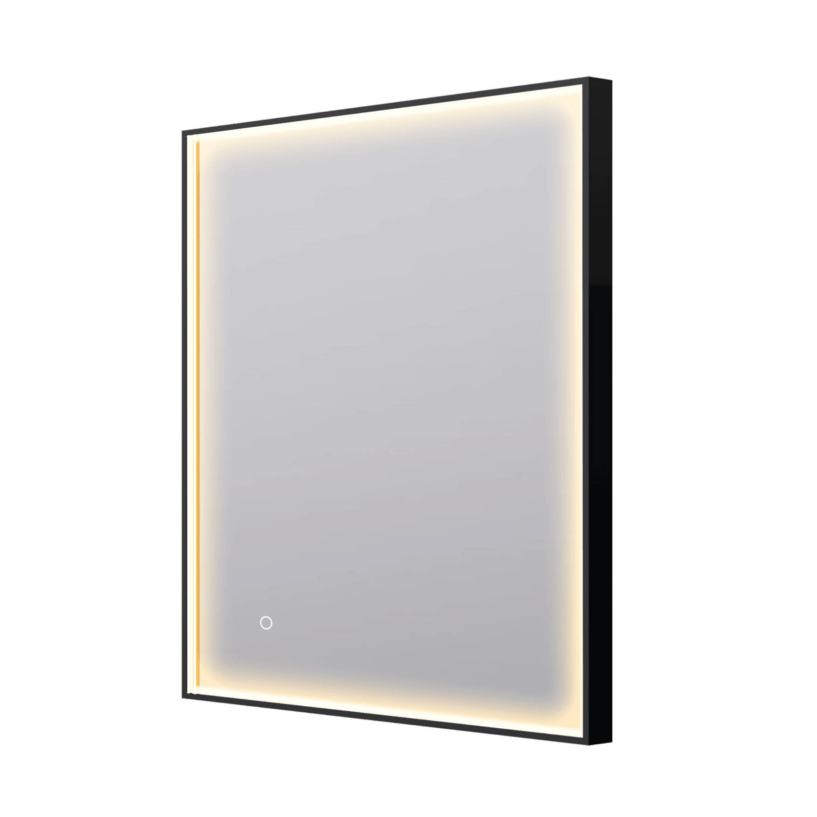Eclipse Rectangle Black LED Framed Mirror with Demister gallery detail image
