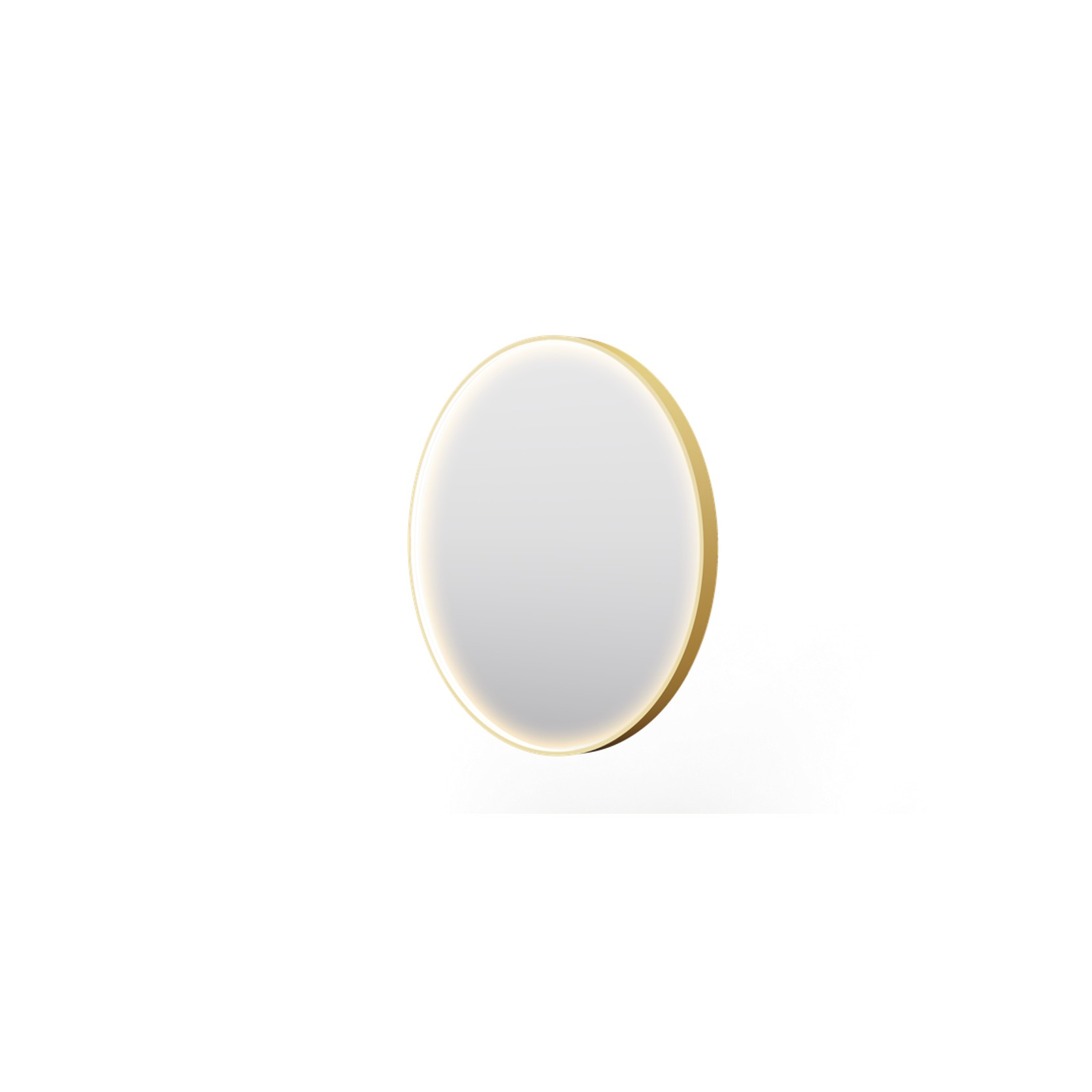 Eclipse Circle Gold LED Framed Mirror with Demister gallery detail image