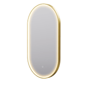 Eclipse Obround Gold LED Framed Mirror with Demister gallery detail image