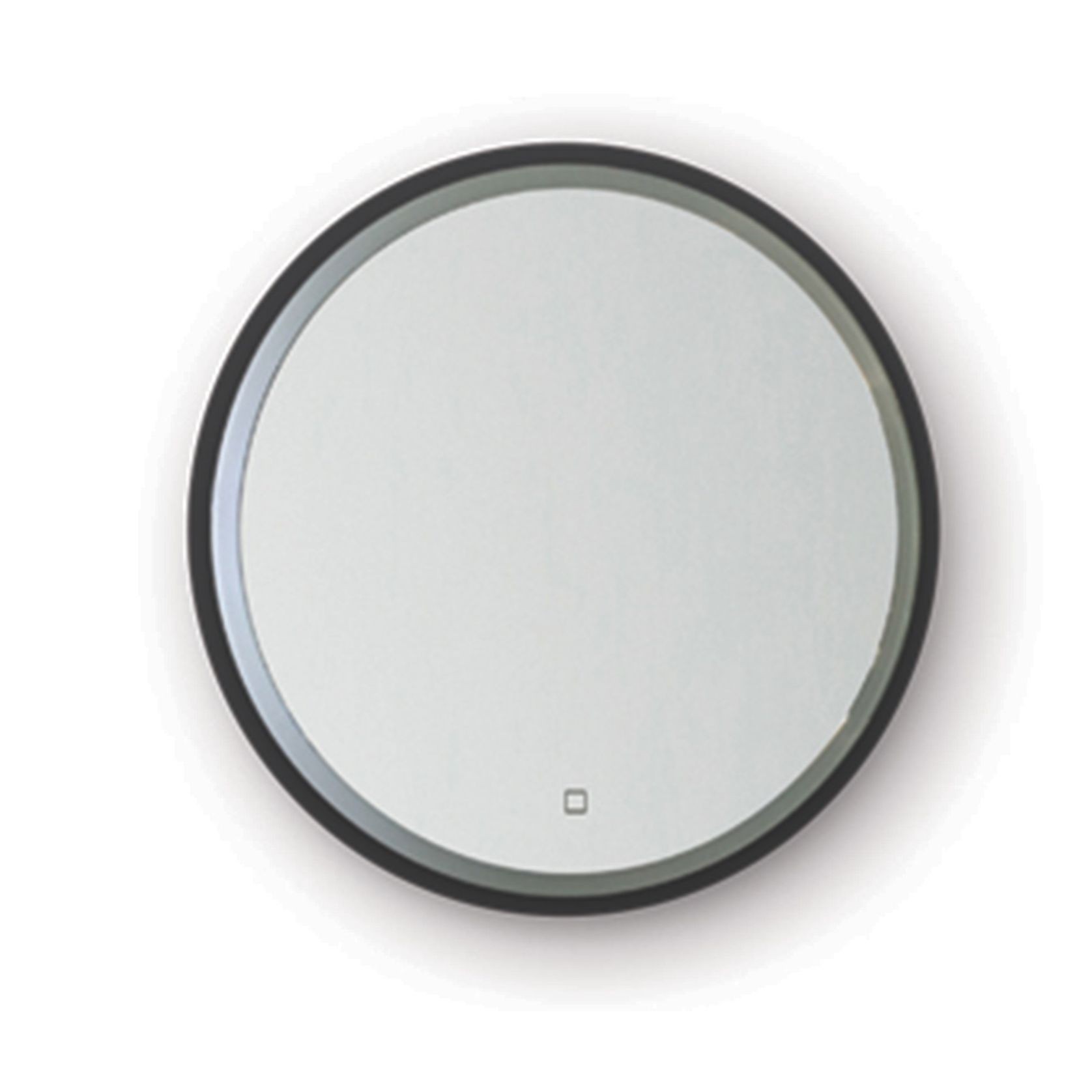 Broadway Round Black Frame LED Mirror gallery detail image