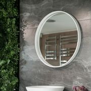 Composite Stone Framed Round Mirror 700mm gallery detail image