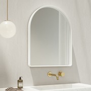 Arch Wall Mirror | Matte White gallery detail image