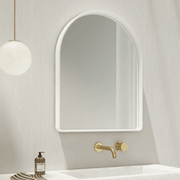 Arch Wall Mirror | Matte White gallery detail image