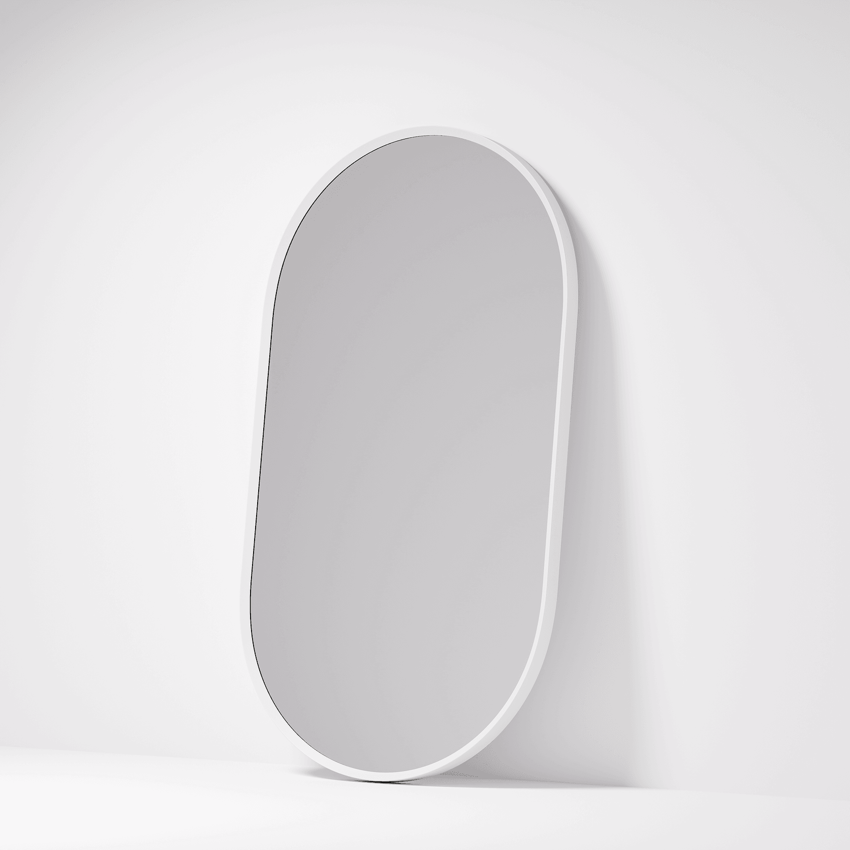 Code Aspect Oval Mirror | White gallery detail image
