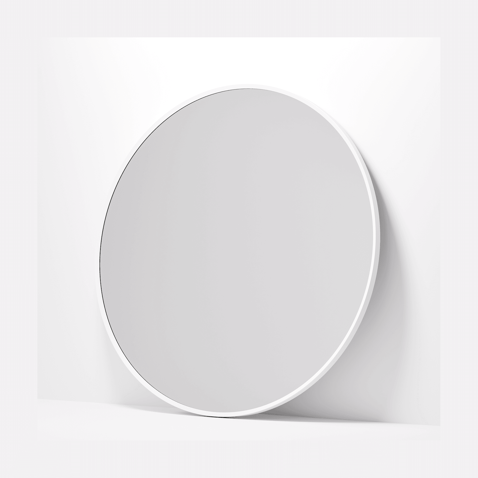 Code Aspect Round Mirror | White gallery detail image
