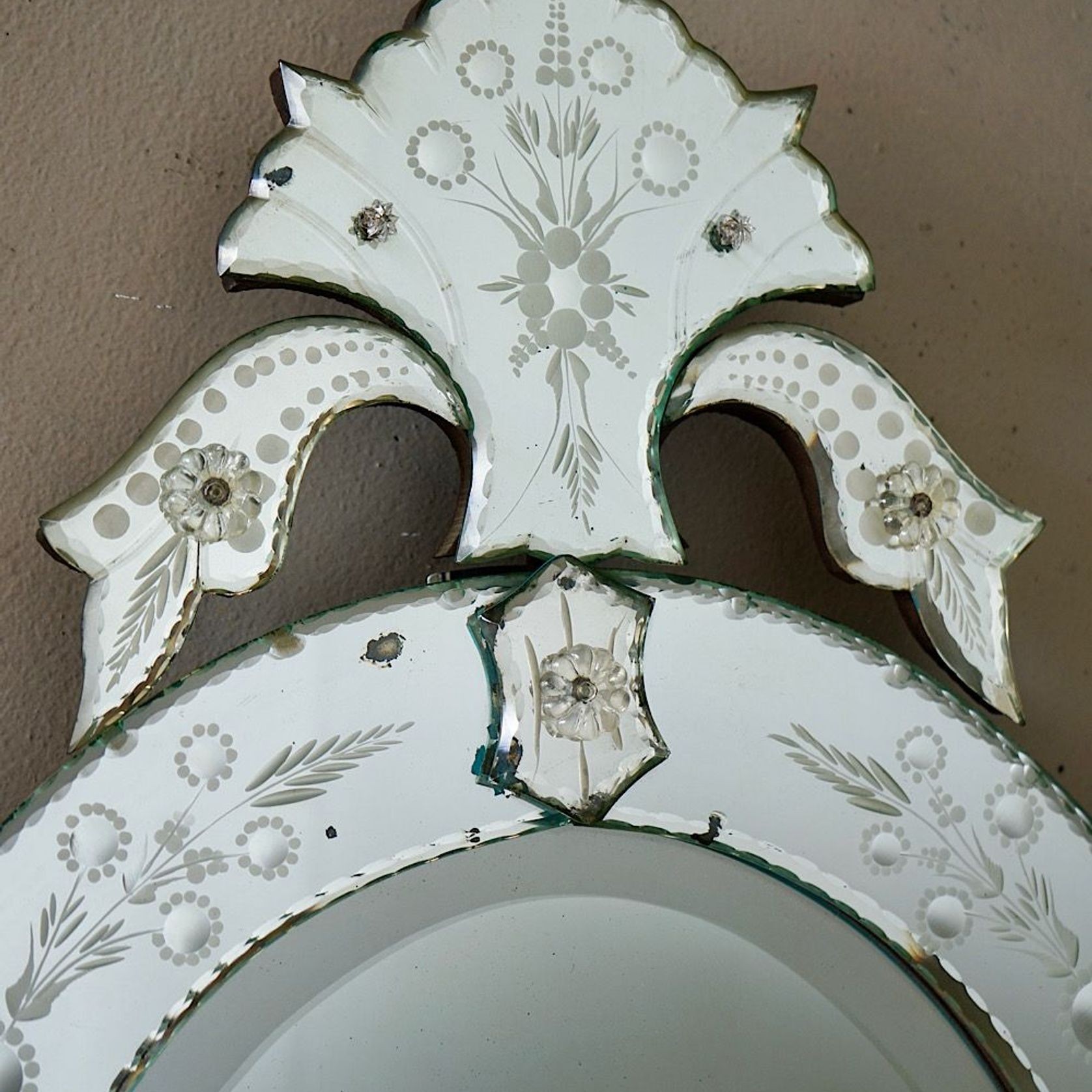 Vintage Venetian Oval Mirror gallery detail image