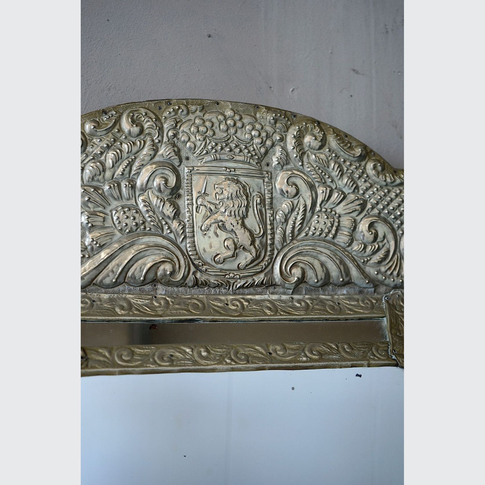Antique Pressed Metal Régence Mirror gallery detail image